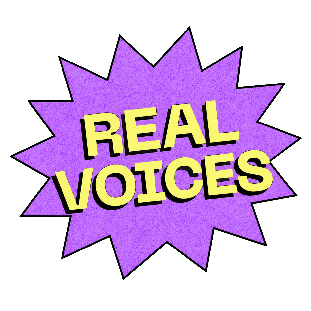 Real voices badge
